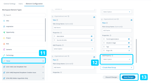 configure element