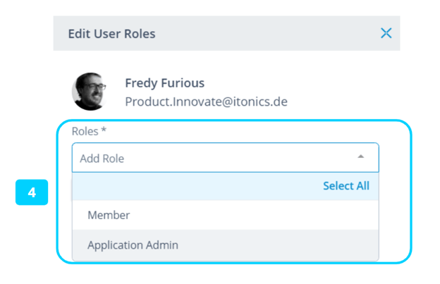 ITONICS cloud product user roles