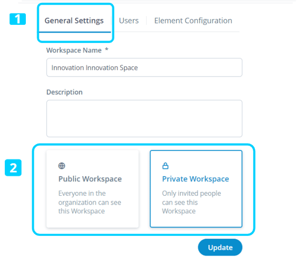 Visibility of Workspaces