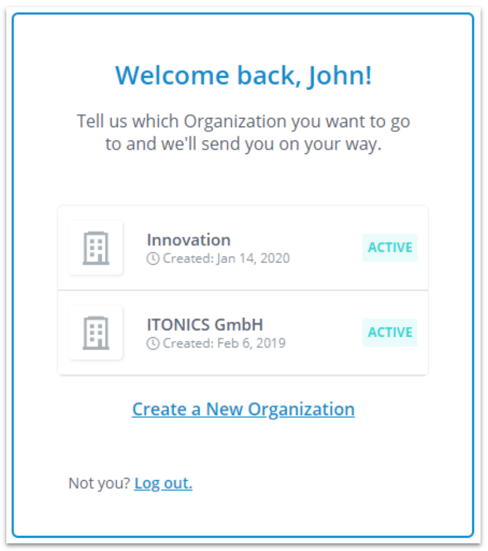 Innovation account setup