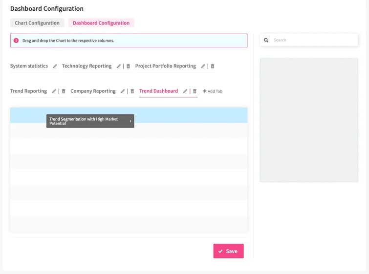 Portfolio Dashboard Configuration in the ITONICS Innovation OS