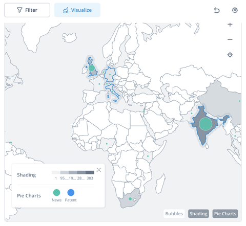 World map visualization