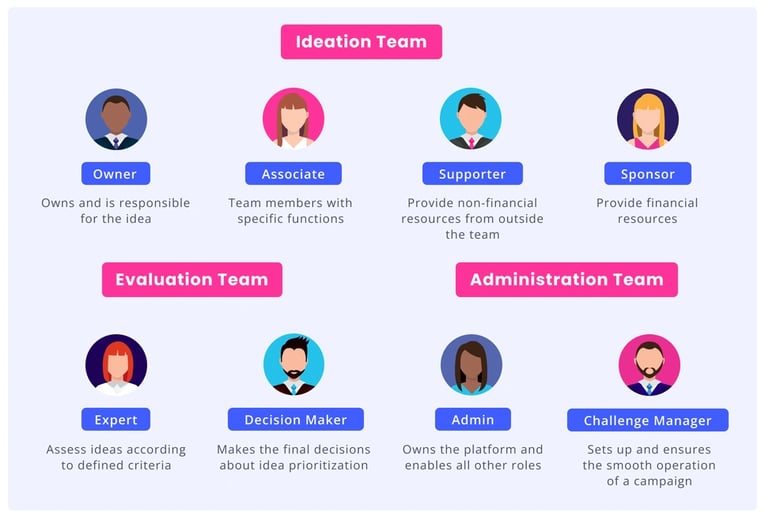 Roles and responsibilities in the idea management process