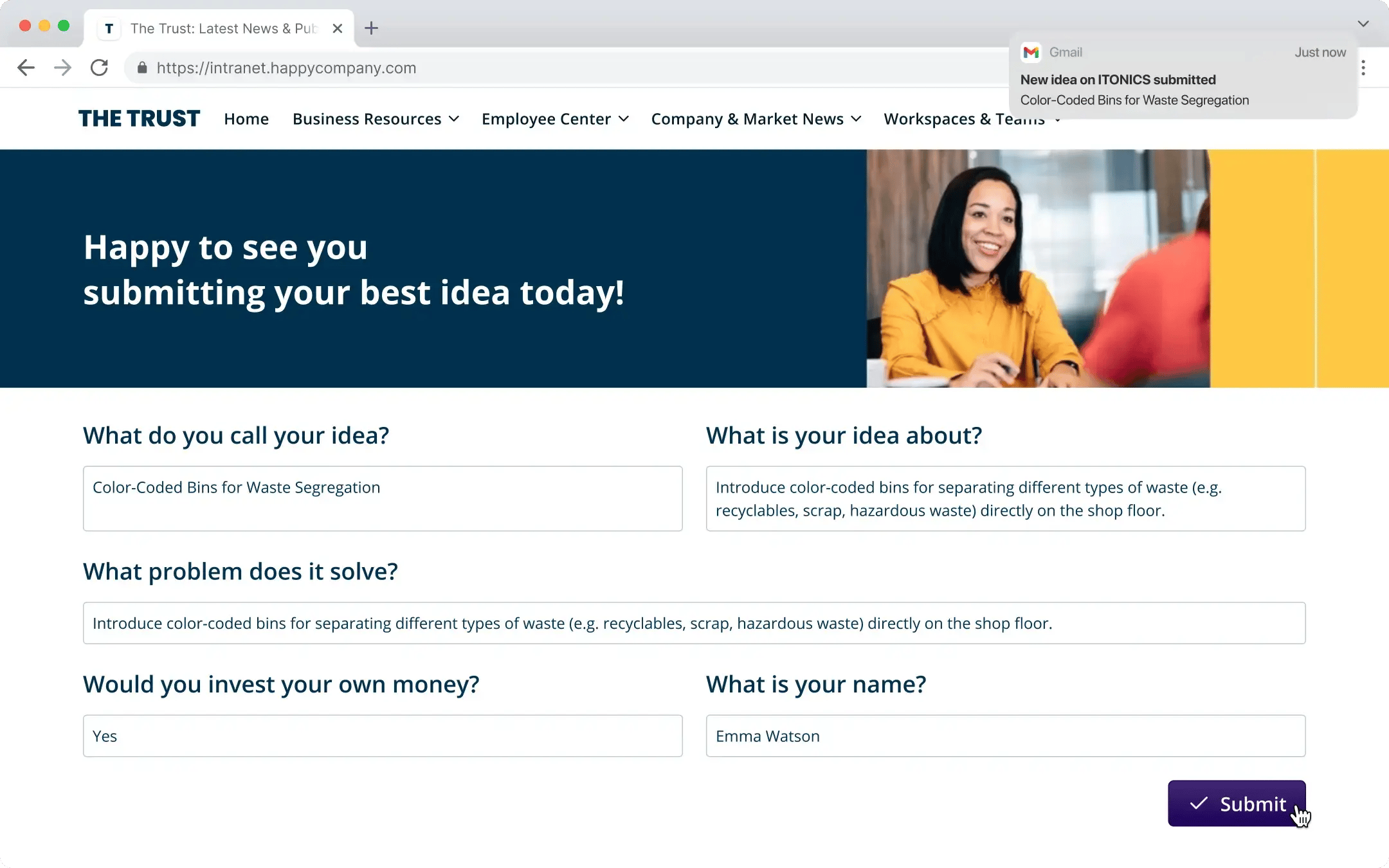 External Idea Collection Tool