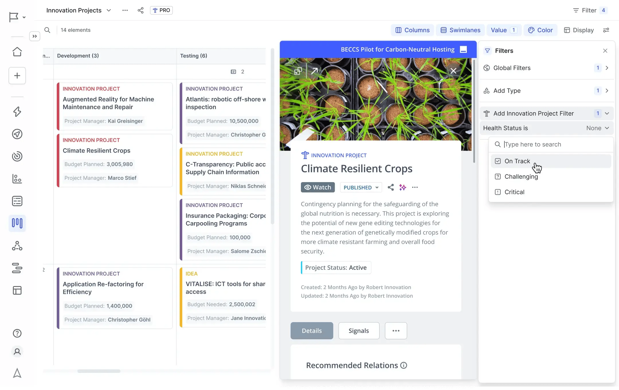 Portfolio project boards 2025