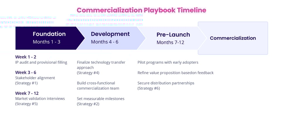 Commercialization Playbook Timeline