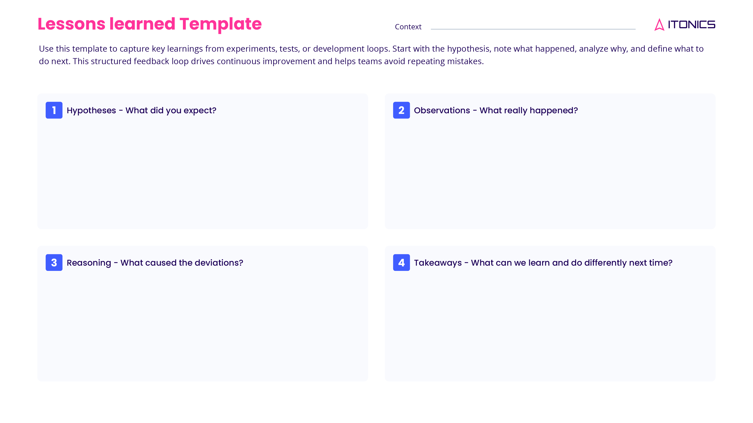 Lessons Learned Template