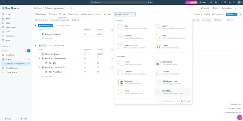 Clickup Project Management Software