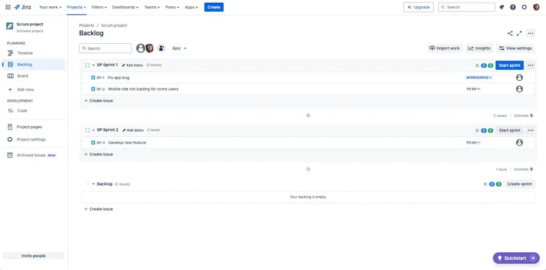 Jira Project Management Software