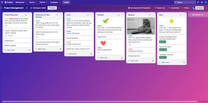 Trello Project Management Software