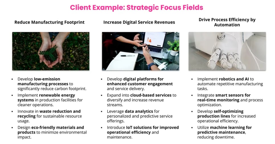 Strategic focus fields for R&D