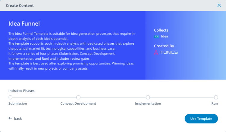 Idea funnel workflow to design a phase-gate process