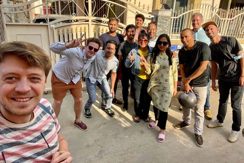 ITONICS Team at Holi Kathmandu