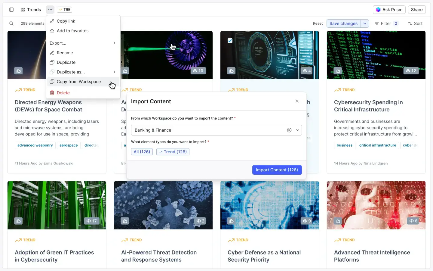 Import your trend data