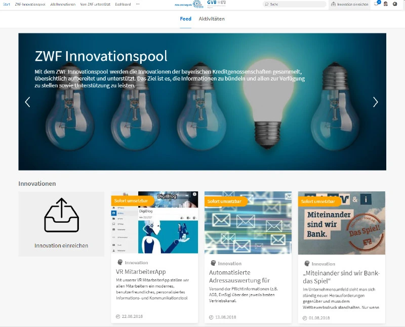 GVB Screenshot Innovationspool