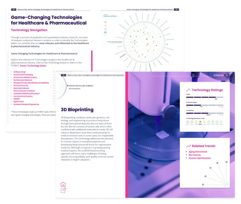 Game-Changing Technologies for Healthcare & Pharmaceutical Technology Report - Free Download