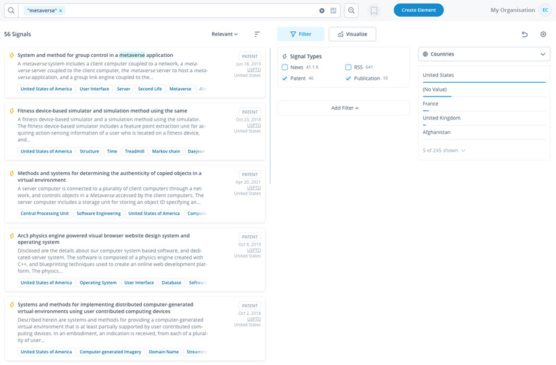 ITONICS Insights - Searching for Signals